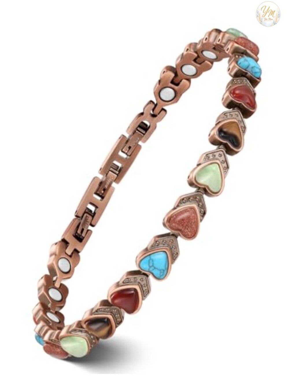 99.99% Pure Copper Magnetic Ankle Bracelet for Women, 3800 Gauss Neodymium
